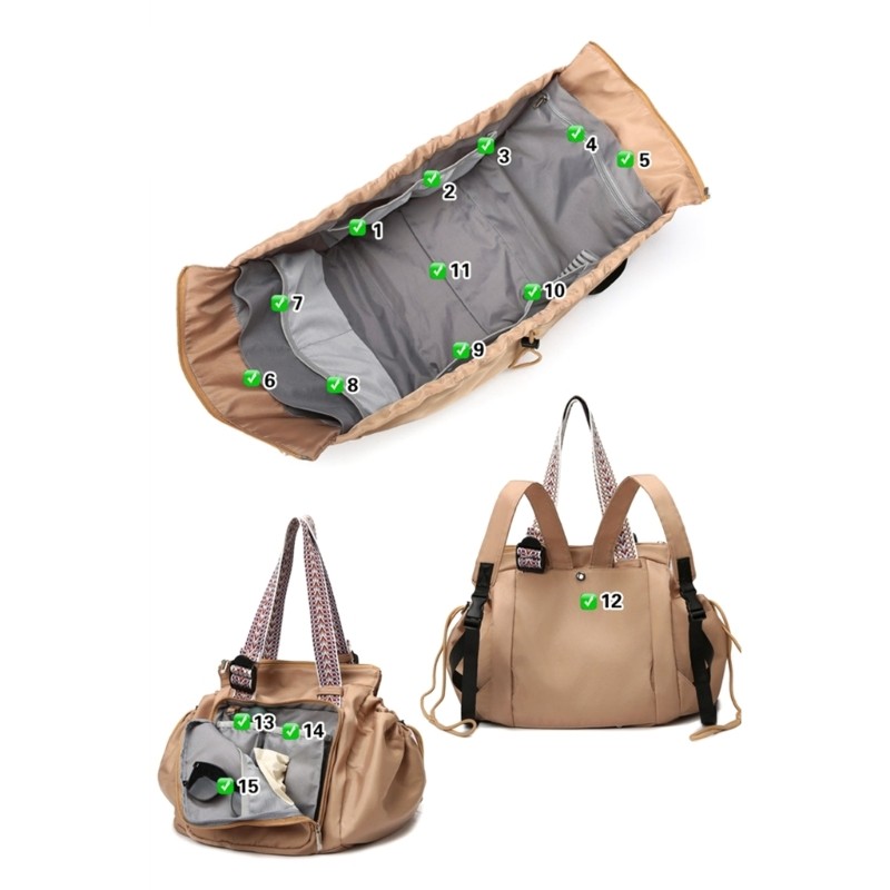 พระเจ้าช่วย * กระเป๋าผ้าอ้อมกระเป๋าเป้สะพายหลังกระเป๋าถือกระเป๋าแม่หลายช่องกระเป๋าเดินทางสําหรับผู้หญิง