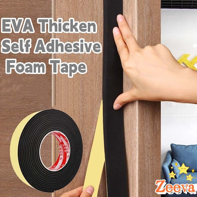 Zeeva เทปฟองน้ำ เทปโฟม EVA กันเสียงสําหรับติดประตูหน้าต่าง เทปหน้าเดียว EVA foam tape