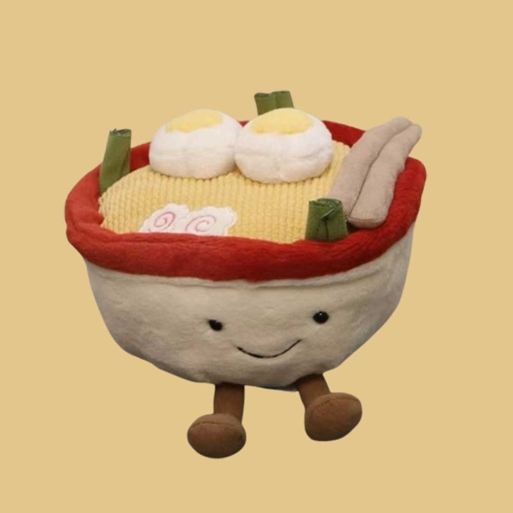 Fun ramen plush toy A bowl of ramen cute plush toy