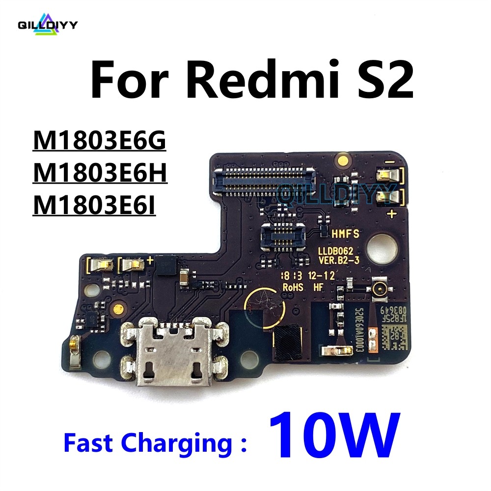 1pcs สําหรับ Xiaomi Redmi S2 USB ชาร์จ Dock Charger พอร์ตไมโครโฟน Flex Cable เปลี่ยน M1803E6G M1803E