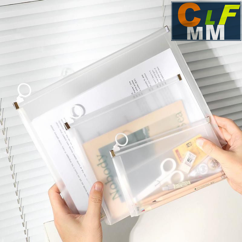 ซองซิปใส PP แฟ้มซองพลาสติกแข็ง ซองซิปงานประชุม A4/A5/B6 (จัดส่งจากประเทศไทย) BS22