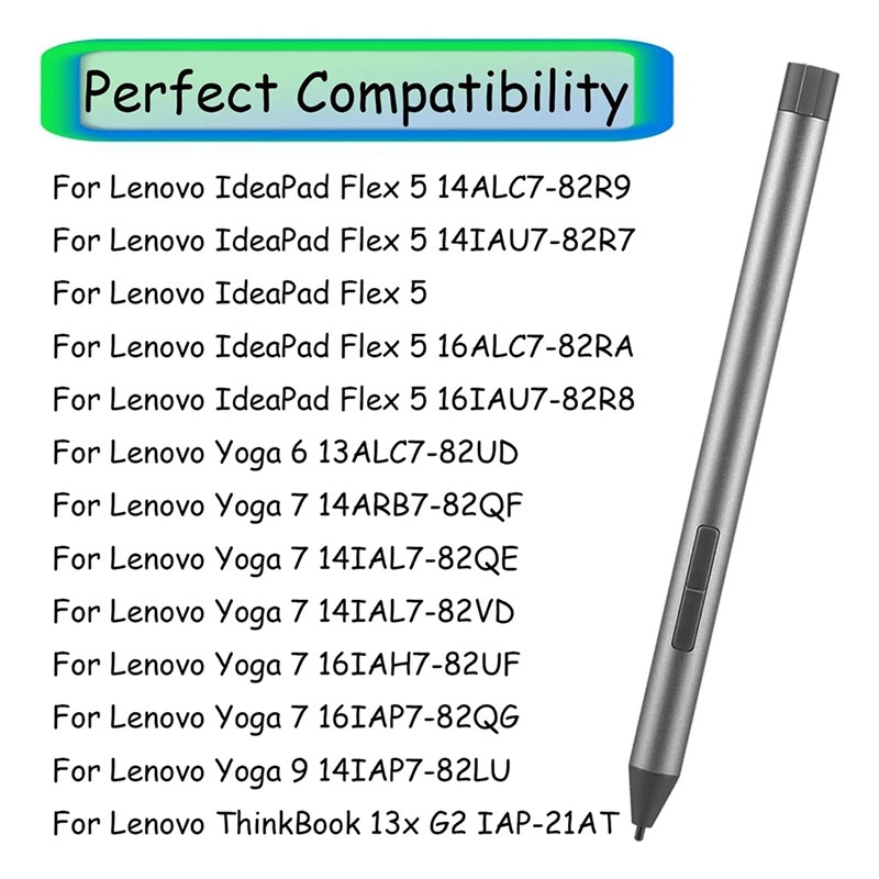สําหรับ Lenovo ปากกาดิจิตอล 3 ใช้งานร่วมกับสําหรับ Lenovo โยคะ 6/7/9 ปากกา, Yogabook 9 II,Ideapad Flex 5 ปากกา,Thinkbook 13X G2