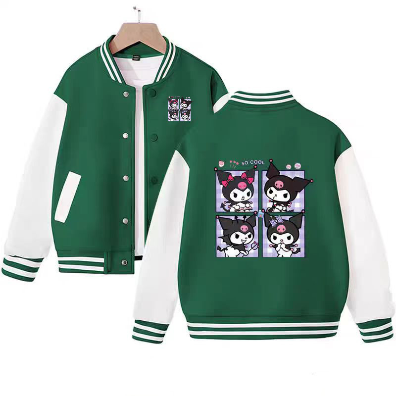 การ์ตูน คุโรมิ อะนิเมะพิมพ์ฤดูใบไม้ร่วง/ฤดูหนาวขนาดใหญ่หลวมเสื้อคู่ด้านบนหลวมอเนกประสงค์แจ็คเก็ตเบสบอลผู้หญิง - รูปที่ 2