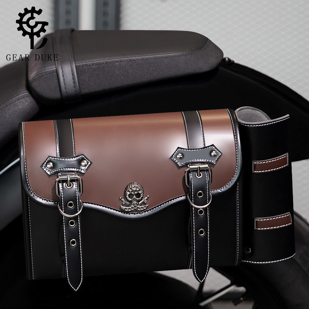 Temu ขายร้อน Harley Prince Retro รถจักรยานยนต์ด้านข้างกระเป๋าที่ไม่ซ้ํากันขนาดใหญ่ความจุอุปกรณ์ Off-
