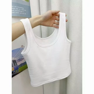 YY73 เสื้อครอปสายเดี่ยวแต่งลูกไม้ มีให้เลือกหลากหลายสี ดีเทลมีกระดุมหน้า
