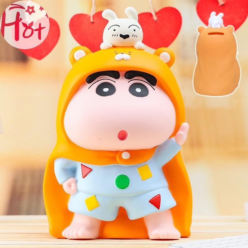 GE ใหม่อะนิเมะ Crayon รูป Piggy Bank PVC รุ่นรูปปั้นตุ๊กตา Piggy Bank โต๊ะตกแต่งของขวัญของเล่นสแควร์ - รูปที่ 6