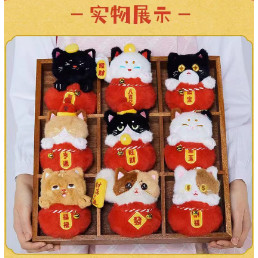 M-funbox Lucky Cat Series Plush blind box doll pendant Art toy กล่องสุ่ม LikePlay