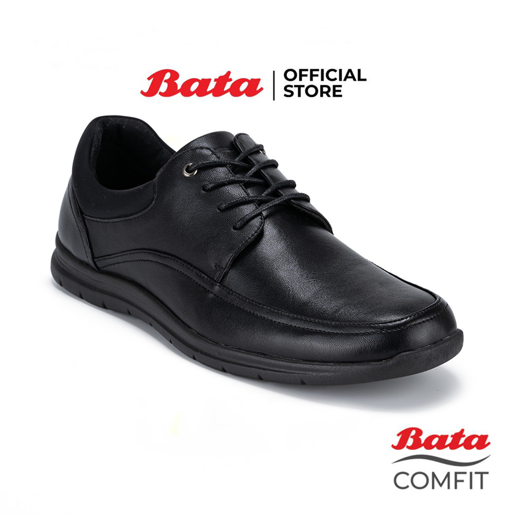 Bata บาจา Comfit รองเท้าคัทชู ทางการ เพื่อสุขภาพ เรียบหรู รองรับน้ำหนักเท้า สำหรับผู้ชาย รุ่น CVETAN สีดำ รหัส 8216776