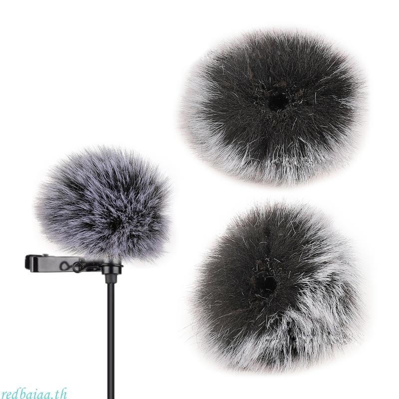 Redbaiaa Wind Muff 1 แพ็คไมโครโฟนลม Muff Furry Windscreen กันลมหน้าจอลม