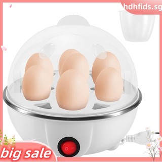 Electric Boiled Egg Cooker Boiler Maker Rapid Heating Stainless Steel Steamer Pan Cooking Tool,White EU Plug