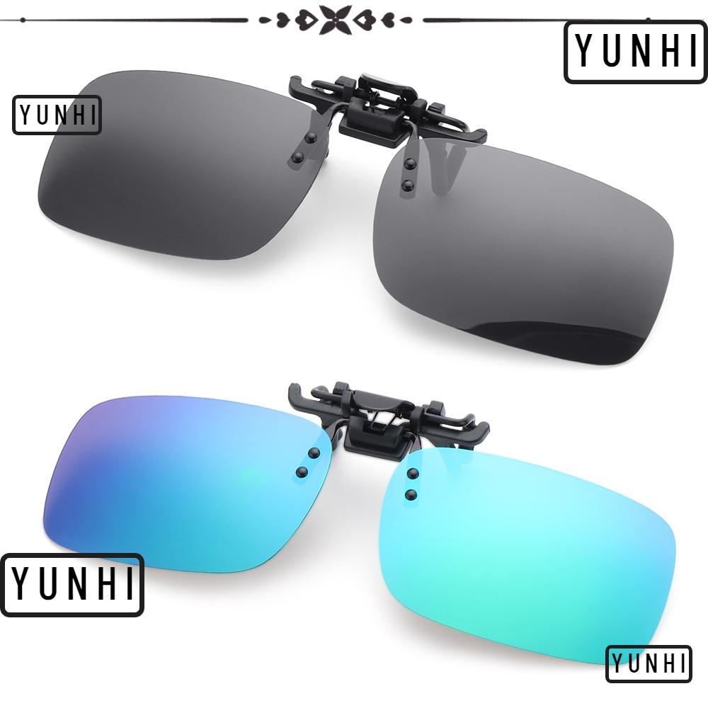 Yunhi แว่นกันแดดแบบหนีบแว่นตาสําหรับแว่นตาตามใบสั่งแพทย์ UV400 ตาขับรถ