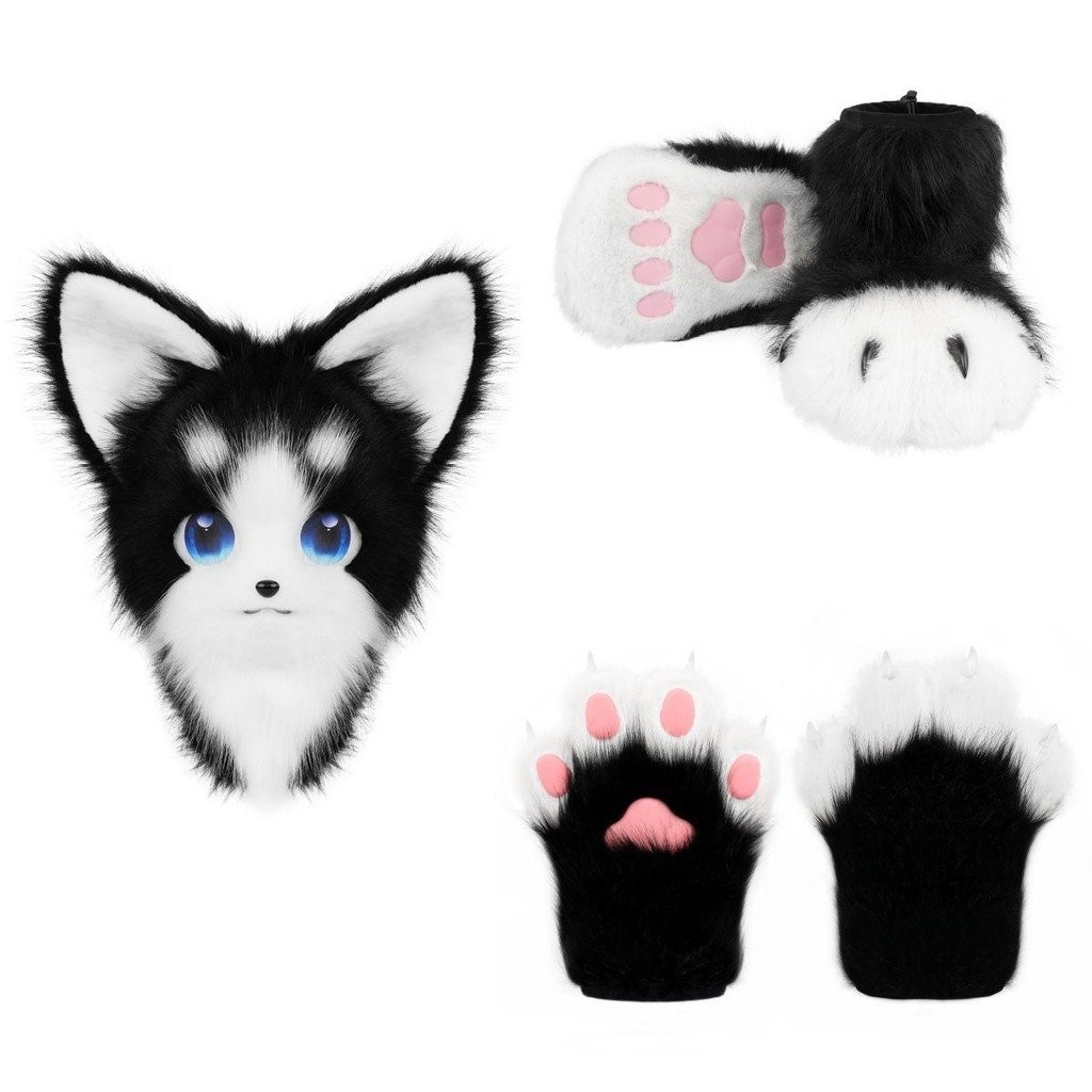 ออริจินัลชุดสามชิ้นสไตล์ญี่ปุ่นชุดการ์ตูน Fursuit ชุดคอสเพลย์ Furui สวมใส่ได้