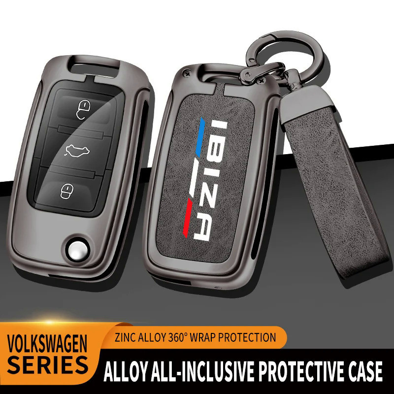 Car TPU Zinc Alloy Key Case Bag For Seat IBIZA 6f 6j FR MK2 MK3 MK4 MK5 Car Key Chain Car Metal Key 