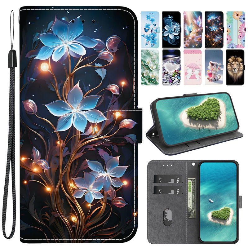 Honor X6b Case Stand Flip Wallet Case สําหรับ Honor X7b X8b X9b 5G กรณีหรูหราทาสีรูปแบบกระเป๋าสตางค์