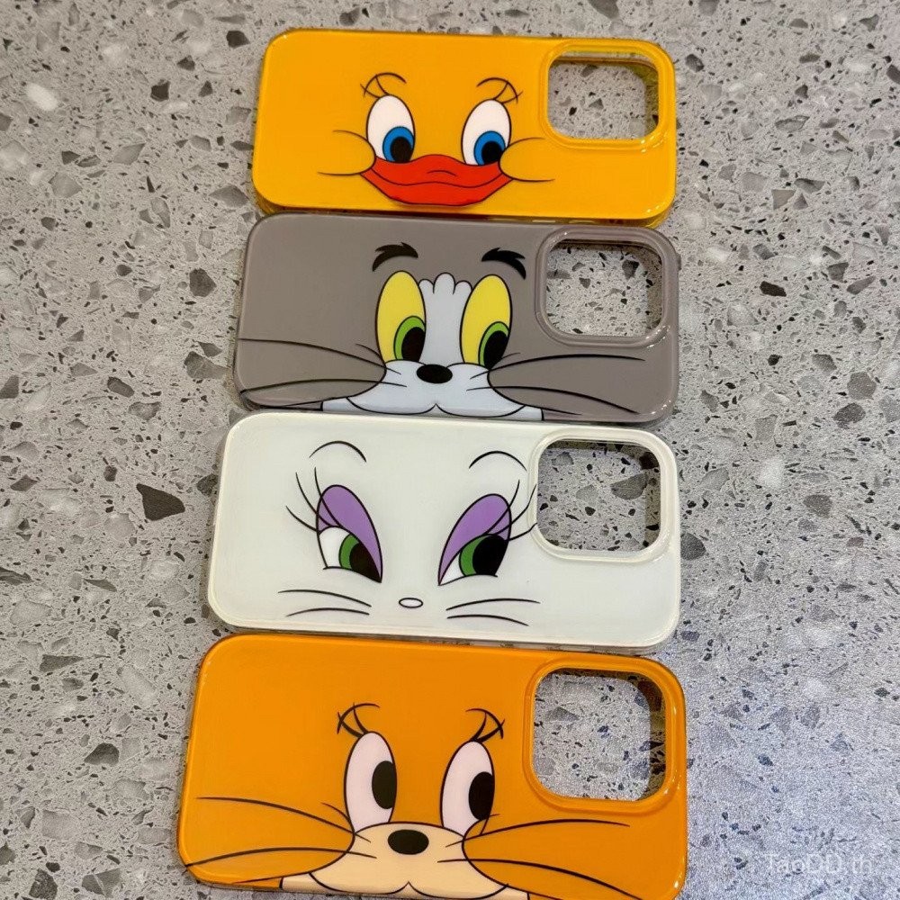 เคสมือถือสำหรับ iPhone 7 8 x XS XR xsmax 11 12 13 14 15 16 Pro Max PLUS การ์ตูนเจอร์รี่หนูทอมแคทเคสน