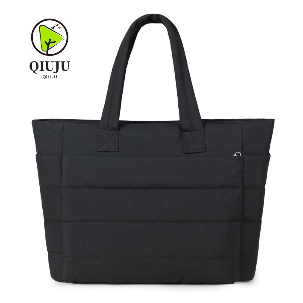 Qiuju Puffer Tote Bag, Casual Large Capacity Women Traveling Handbag, Fashion Multi Pockets Commutting Bags For Travel Work Beach Gym Store