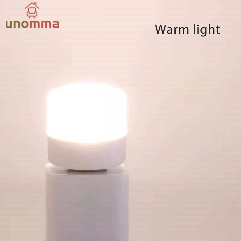 โคมไฟกลางคืน LED ถนอมสายตา ขนาดเล็ก ชาร์จ USB แบบพกพา สีขาว สําหรับอ่านหนังสือ คอมพิวเตอร์ unomma