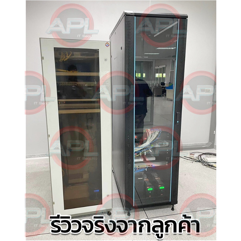Apollo Network Cabinet ตู้ Rack 42U รุ่นACR-42U-80 ขนาด 60x80x205cm. (ลึก80cm.) ตู้แร็ค SERVER สำหรั
