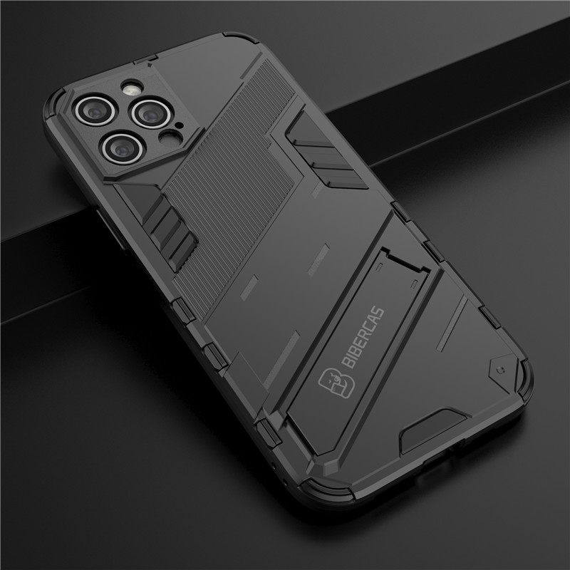 Armor CyberกันกระแทกสําหรับiPhone 12 Mini 13 12 Pro SE 2020 XR XS Max X 11 12 Pro Max 7 8 6 6s Plus Stand Holder Cover