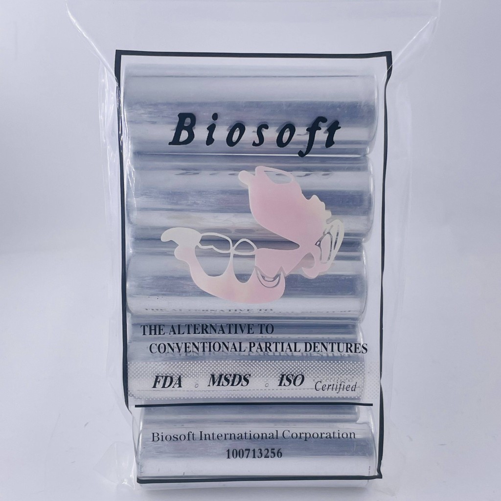 5 บาร์เรลทันตกรรม ห้องปฏิบัติการ จํานวนมาก อะคริลิค วัสดุฟันปลอมแบบยืดหยุ่น กาวที่มองไม่เห็น ข สีชมพู