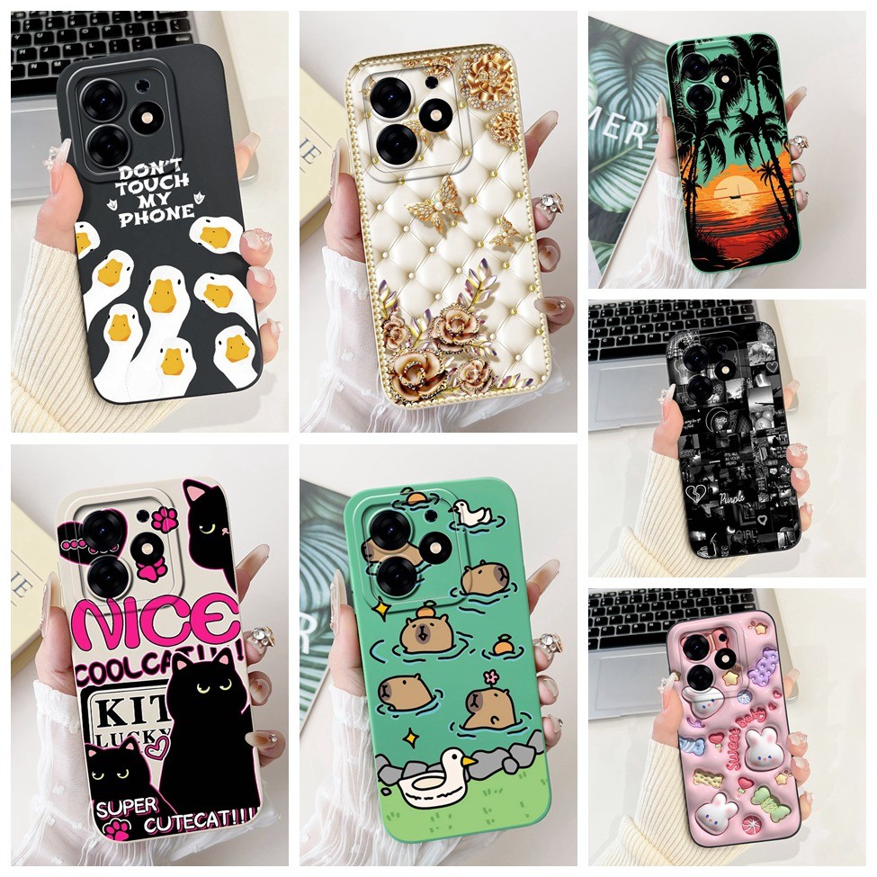 Tecno Spark 10 Pro กรณี KI7 ความงามแมวน่ารักแฟชั่นตลกซิลิโคนเคสโทรศัพท์ Techno Spark 10 Pro ปกหลัง K