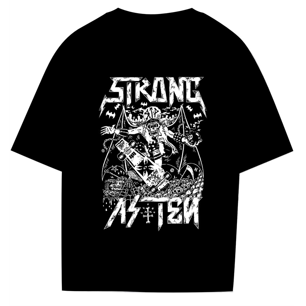 เสื้อยืด 24s เสื้อเชิ้ตแขนสั้น Unisex เสื้อเชิ้ตผู้ชายล่าสุด STRONG ASTEN