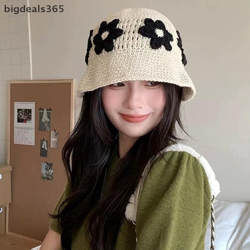 [bigdeals365] แฟชั่นใหม่อบอุ่นแฮนด์เมดแฮนด์เมดถักสีทึบหมวกขนสัตว์ชาวประมงฤดูหนาวหุ้นใหม่