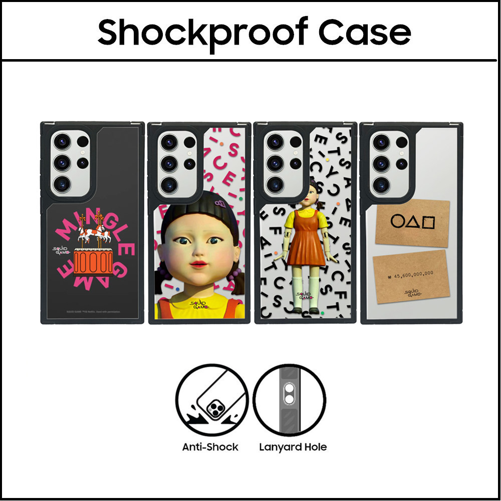 Caseti เกมปลาหมึก Squid Game 2024 Young-hee Hard อะคริลิคสําหรับ Samsung Galaxy S22 S25 S23 S24 FE Plus Ultra A16 A23 A13 A04S A14 A34 A15 A05 A55 A35 A25 A54 4G 5G ปลอก