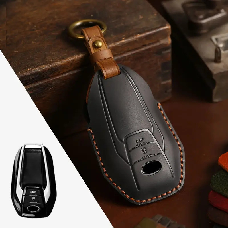 Leather car fob key protective cover case keychain accessories for Maxus LDV T60 G10 G20 V80 V90 T70
