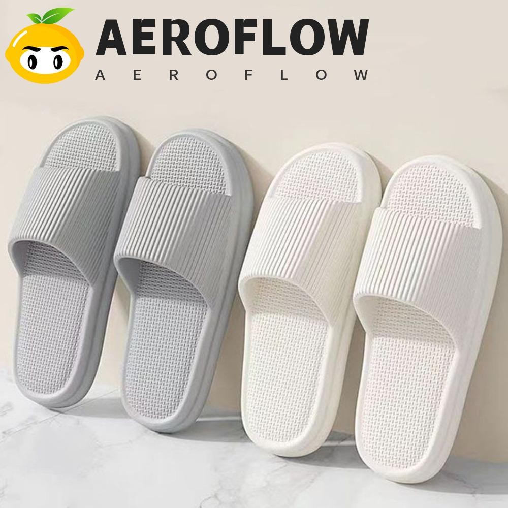 AEROFLOW รองเท้าแตะแพลตฟอร์มหนา, รองเท้าชายหาดพื้นนุ่มคู่กันลื่น Flip Flops, ความเรียบง่ายสบายๆแฟชั่นรองเท้าแตะสไลด์รองเท้าบ้านฤดูร้อน