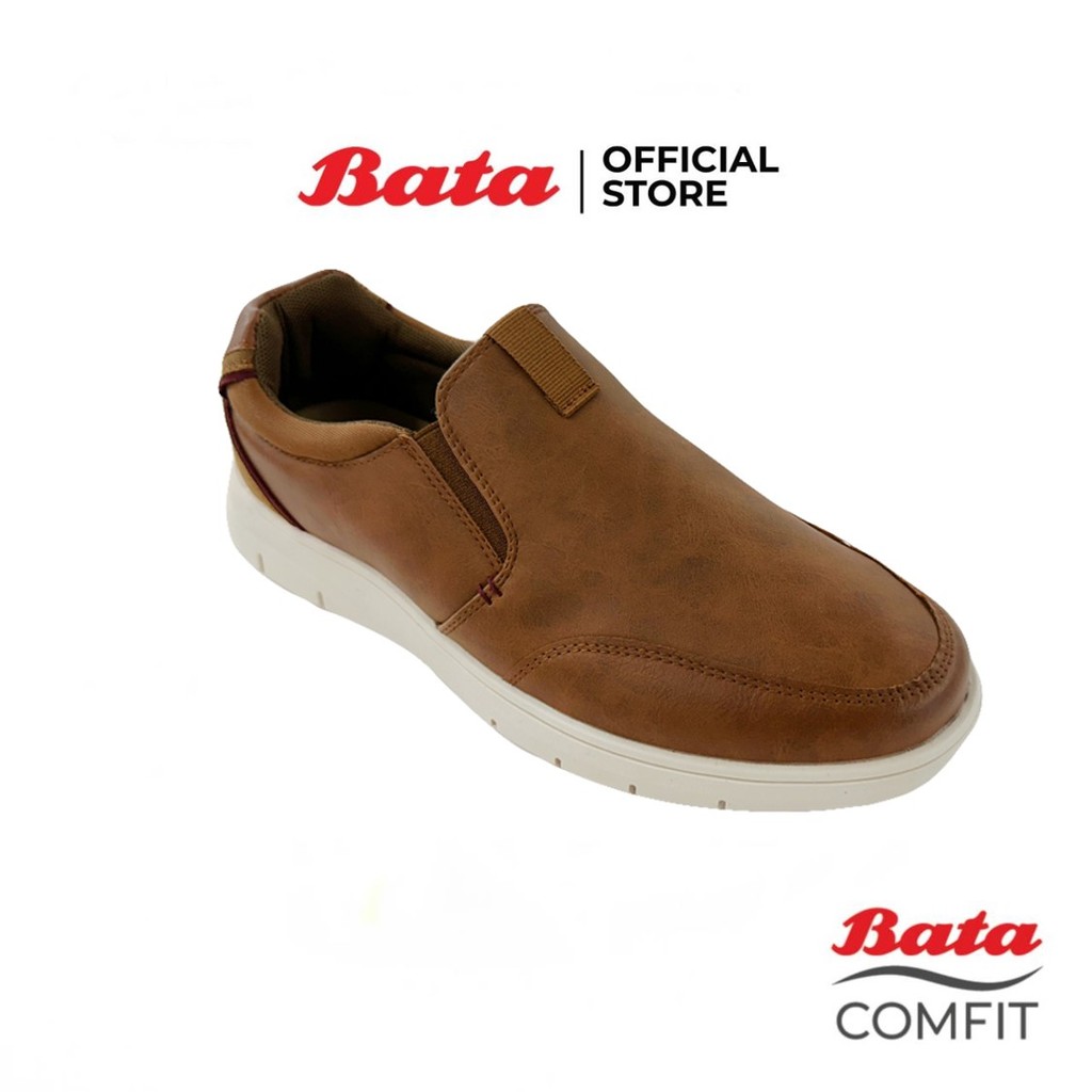Bata บาจา Comfit รองเท้าแบบสวมทางการ เพื่อสุขภาพ สำหรับผู้ชาย รุ่น FAUSTO_FLEXFIT สีเทา 8217711 สีน้ำตาล 8218711