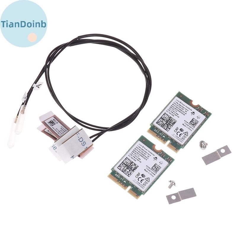 TianYe 9560NGW การ์ด WiFi + เสาอากาศ 1733Mbps ไร้สาย AC 9560 Dual Band 2.4G/5G BT 5.0 802.11Ac M.2 C