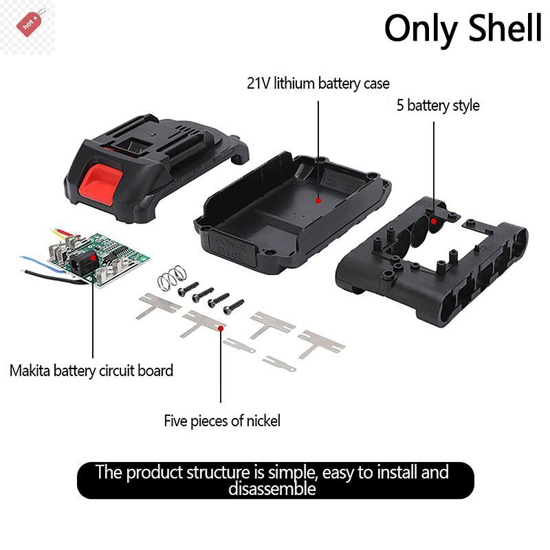ALIK 21V DC Shell บอร์ดป้องกันการชาร์จ 5 แบตเตอรี่วงเล็บ TH