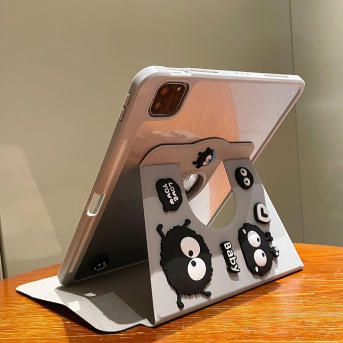 เคส ฝาพับ สําหรับไอแพด iPad Gen10 2022 Gen7 Gen8 Gen9 10.2 Air4 Air5 10.9 หมุนได้360 องศาหมุน หลังโปร่งใส มีช่องใส่ปากกา ราคา ถูกที่สุด ดีลบีเคเค แกลเลอรีภาพที่ 3