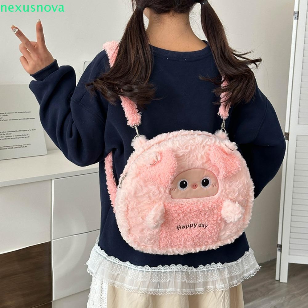 NEXUSNOVA Hatsune Miku Crossbody Bag, Single/Double Shoulder Large Capacity Hatsune Miku Plush Backp