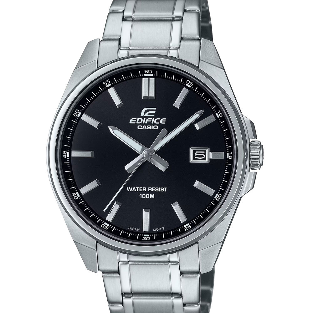 CASIO นาฬิกาข้อมือผู้ชาย EDIFICE รุ่น EFV-150D-1AVUDF วัสดุสเตนเลสสตีล สีดำ