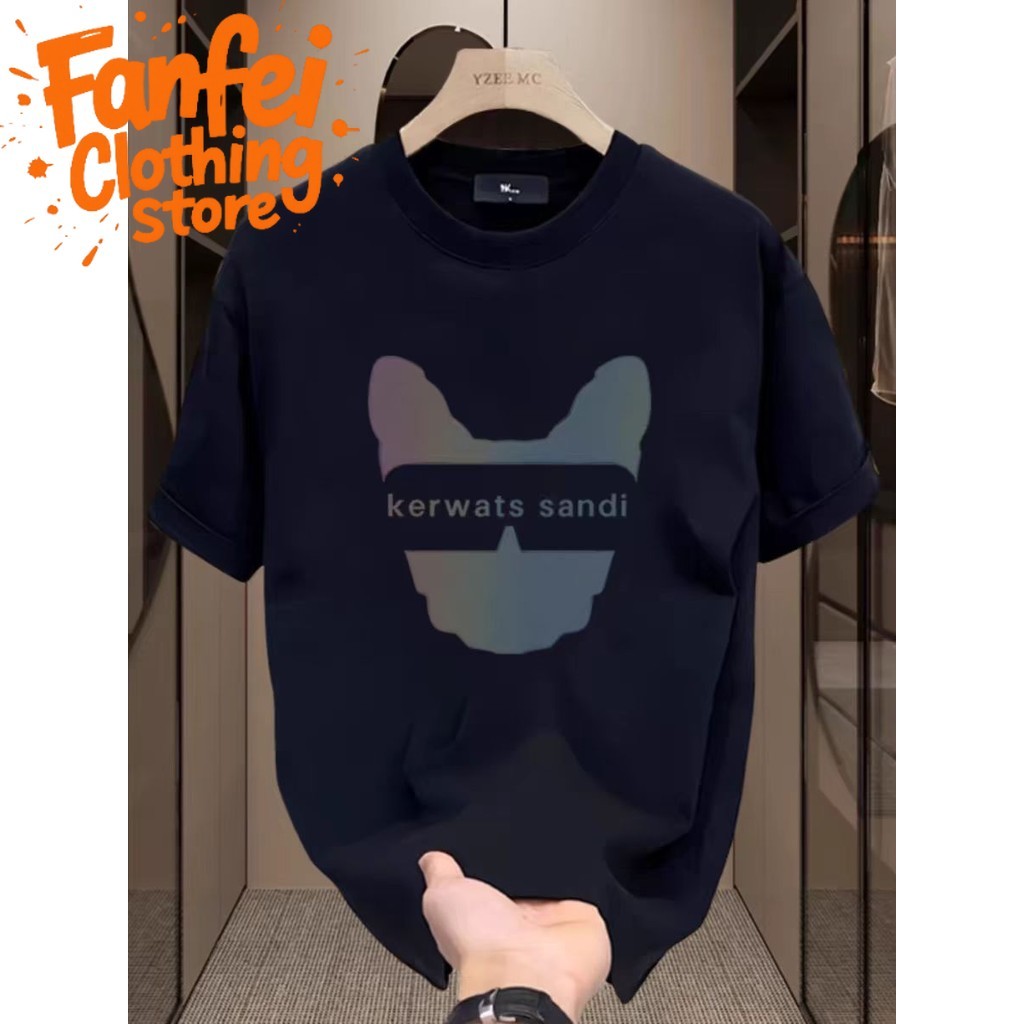 (จัดส่งตลอด 24 )เสื้อยืดแขนสั้นลําลอง คอกลม ทรงหลวม ลายฉลากใหญ่ สําหรับสุนัข ราคา ถูกที่สุด ดีลบีเคเค
