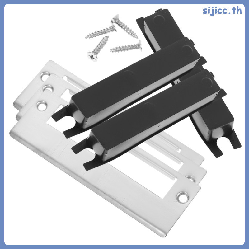 อุปกรณ์ล็อคสลักประตู Black Strike Plate Knob Hole Filler Reinforcement Kit sijicc
