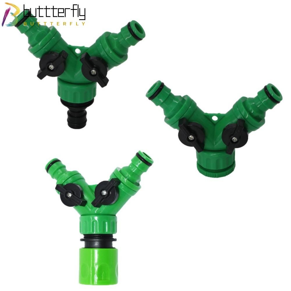 BUTTTERFLY Garden Hose Splitter Valve, 1/2 “3/4” Universal Tap Connector Adapter, คุณภาพสูงพร้อม On/ 2-Way Y-shaped Water Controller Switch อุปกรณ์รดน้ํา – โปรปัง