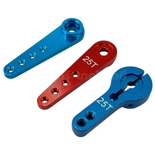 25T แขนเซอร์โว อลูมิเนียม แกนเดี่ยว Aluminum Arm Servo Motor Swing arm สีแดง/น้ำเงิน/ดำ/เงิน ตัวยึดเซอร์โว ใช้กับ MG9...