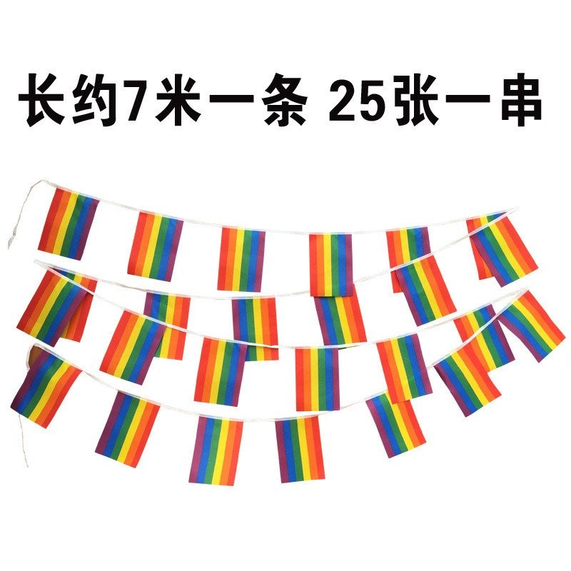   [สไตล์เดียวกันทั่วโลก] 2025 ธงรุ้งใหม่ LGBTQ+ ผ้าโพลีเอสเตอร์ตกแต่ง 6 สี ธงภูมิใจสำหรับเทศกาลและงานปาร์ตี้ ของขวัญสำหรับผู้ข้ามเพศ ธงรุ้งเกย์ ธงสามเหลี่ยม ธงรุ้ง ธงแขวน ธงเดือนแห่งความภูมิใจ ธงปาร์ตี้ ธงแคมป์ปิ้ง ธงรุ้ง