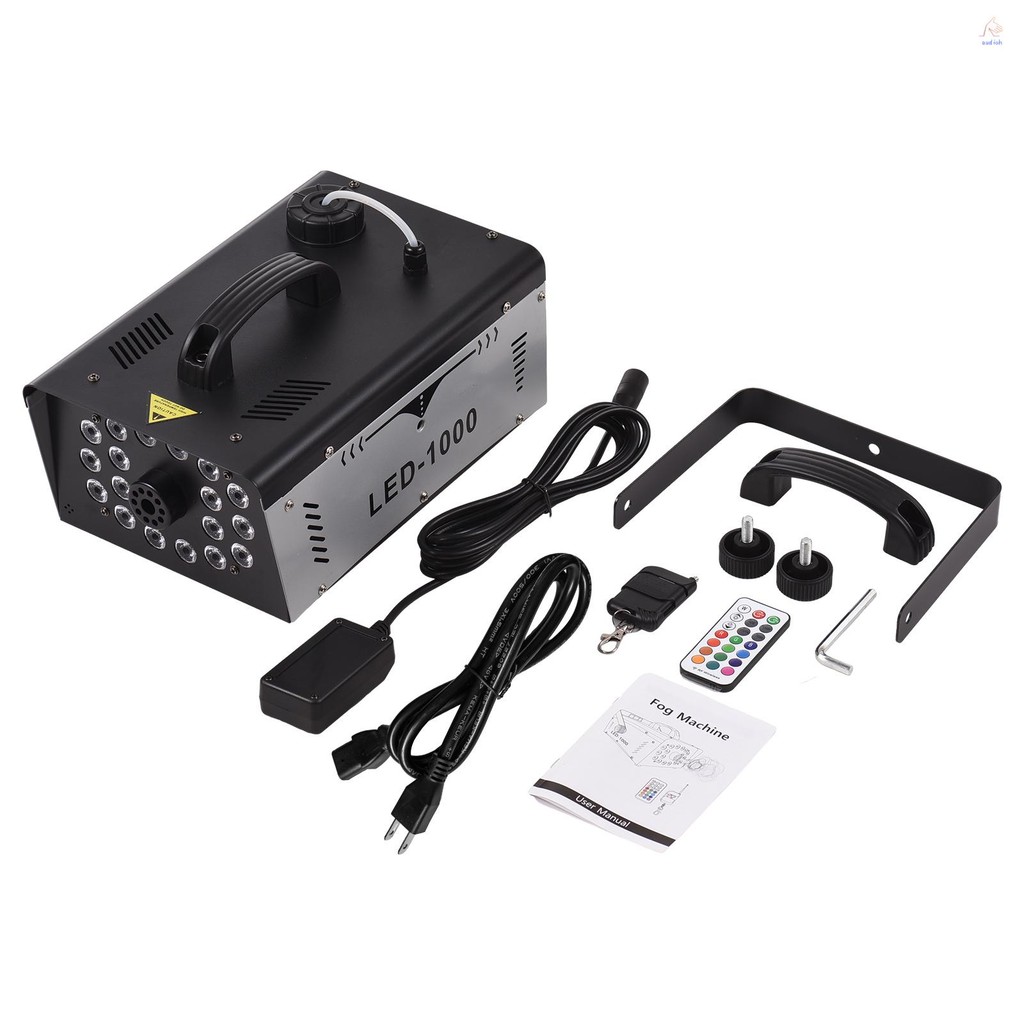 หมอกเครื่องกลางแจ้ง 18 ไฟ LED 13 สี 1000W 5000CFM ควันเครื่องสําหรับฮาโลวีนวันหยุดงานแต่งงาน DJ Part