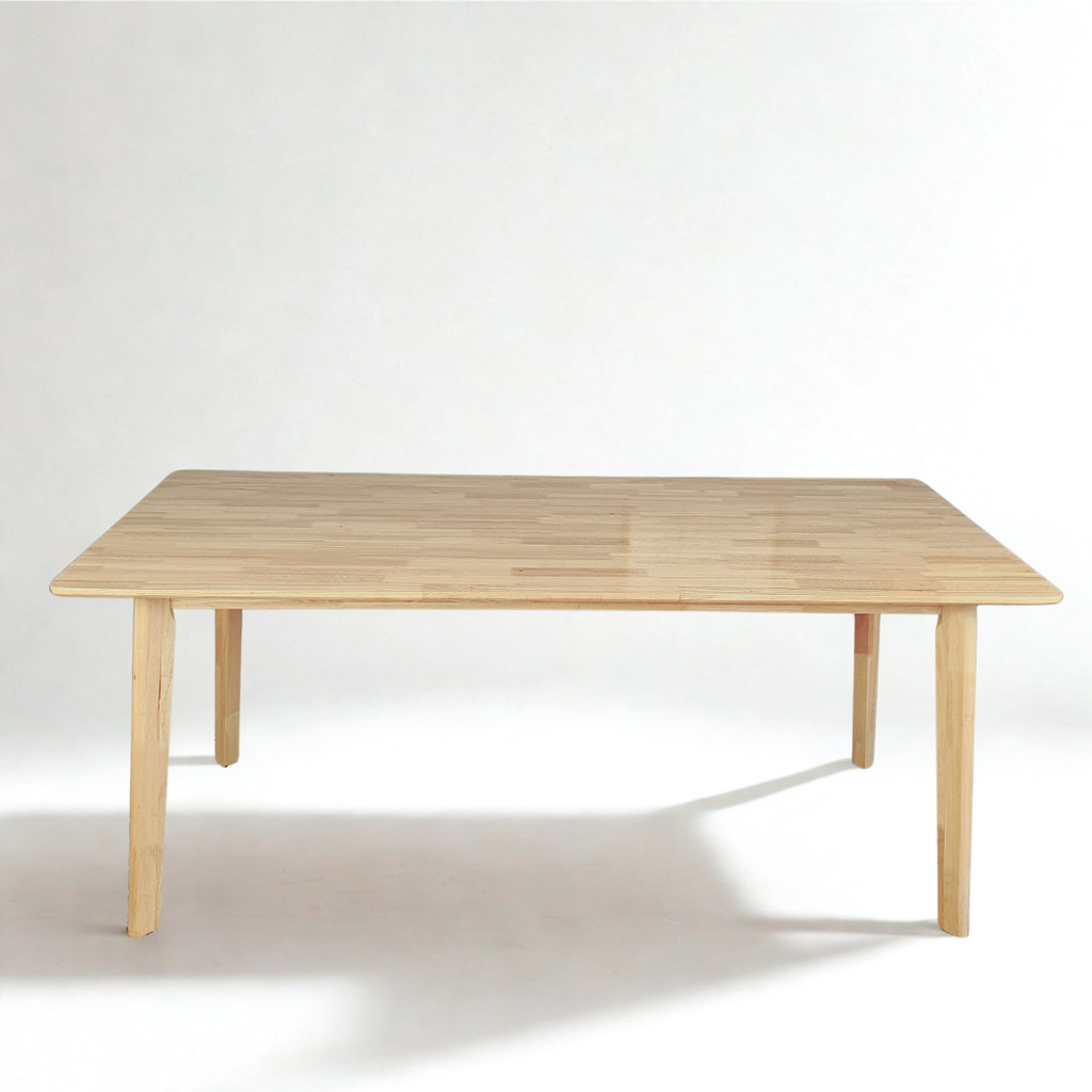 Evergreen Furniture โต๊ะกินข้าวไม้ยางพาราแท้ มี 2 สีให้เลือก (ราคานี้เฉพาะโต๊ะ) T-1880-F