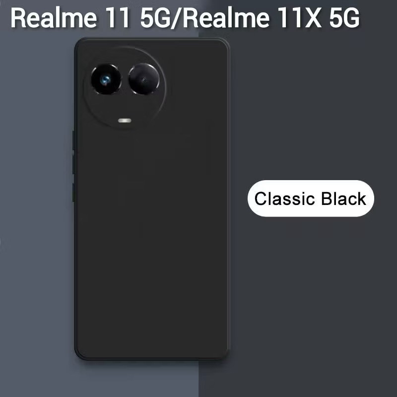 เคสซิลิโคนสีดำ สำหรับ Realme 11X ตรงรุ่น กันกระแทก TPUสีดำ ยืดหยุ่น เคลือบผิวด้าน