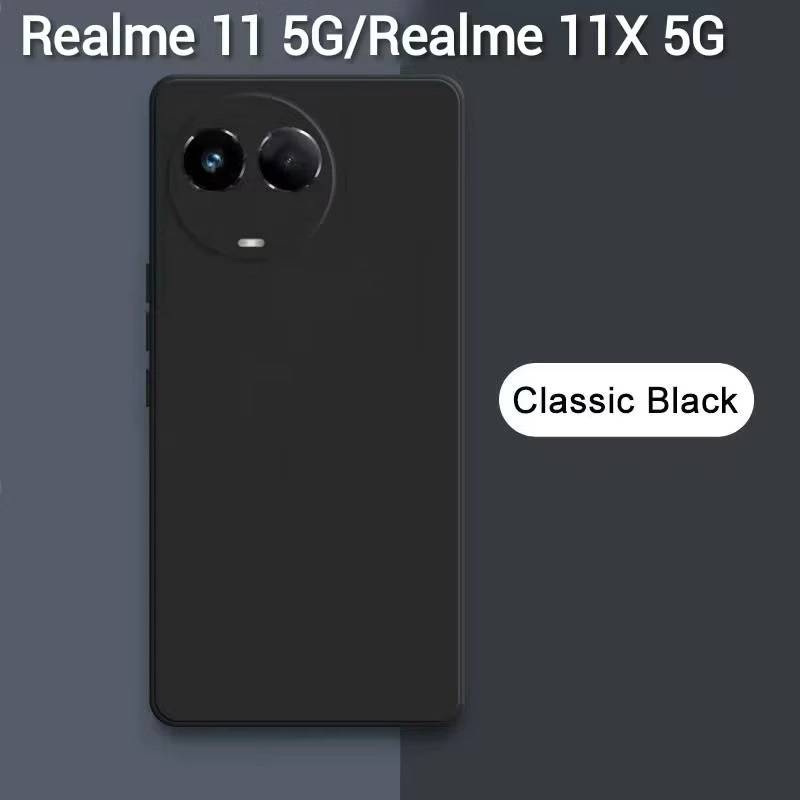 เคสซิลิโคนสีดำ สำหรับ Realme 11X ตรงรุ่น กันกระแทก TPUสีดำ ยืดหยุ่น เคลือบผิวด้าน