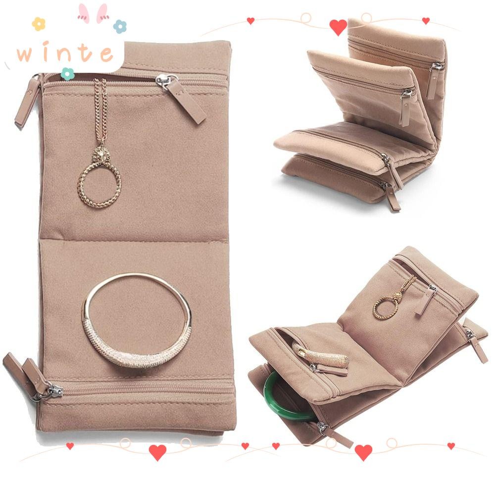 ใส่เครื่องประดับ,กํามะหยี่พับที่เก็บเครื่องประดับหนังสือ,ที่มีคุณภาพสูงออกแบบหนังสือแบบพกพาที่มีซิปถุงเก็บสําหรับแหวน/สร้อยคอ/ต่างหู