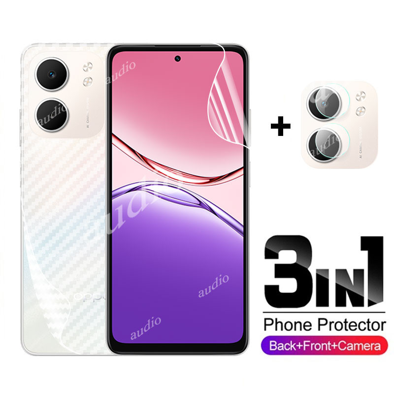 Oppo a5x 4G 2025 3in1 ด้านหน้าด้านหลังเลนส์Hydrogelฟิล์มสําหรับOPPO a5x a5x OPPOA5x 4G 2025 สมาร์ทโฟ