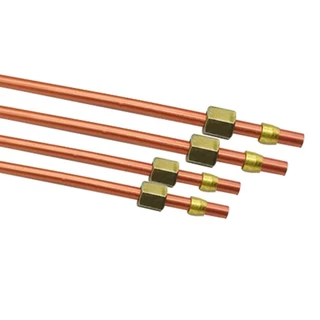 SWEE 1 ชิ้นความดันบรรเทาวาล์วหลอด,อลูมิเนียมทองแดง-plated Bendable Air Compressor ไอเสียหลอด,ทนทาน 200/400/600/800 มิลลิเมตร Air Line ท่อฮาร์ดแวร์เครื่องมือ