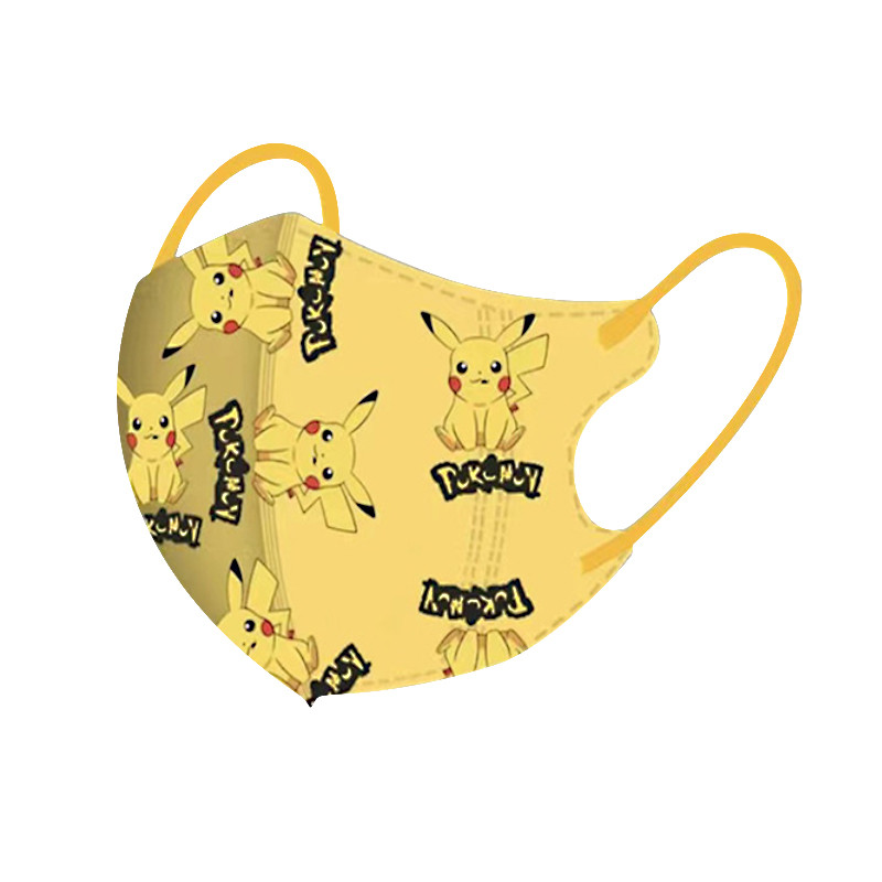 (ปิกาจู) หน้ากากอะนิเมะญี่ปุ่น 50 ชิ้นบรรจุหีบห่อ 3-12age เด็กชายและเด็กหญิง Cool และแฟชั่นหน้ากากเด็ก 3D - รูปที่ 4
