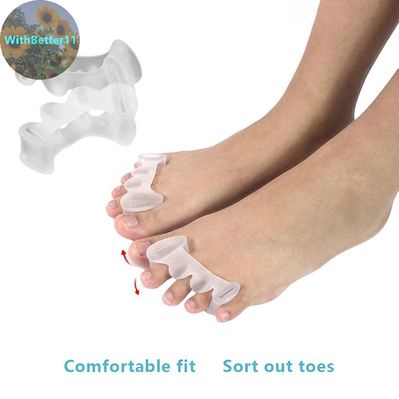 ซิลิโคน Toe Separator สามหลุม Valgus Thumb Orthopedic Pad Overlopping ค้อนเท้า Corrector 2 ชิ้น